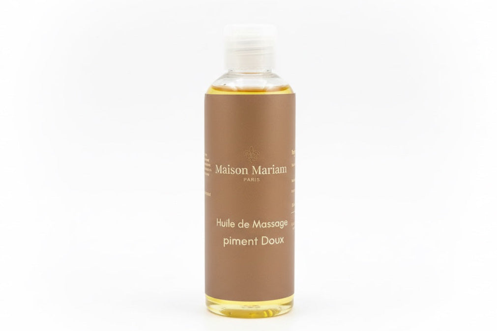 Huile de massage comestible – Piment Doux
